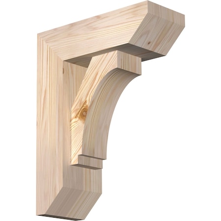 Ekena Millwork Imperial Slat Smooth Bracket w/ Offset Brace, Douglas Fir, 5 1/2"W x 14"D x 18"H BKT0604X14X18IMP06SDF